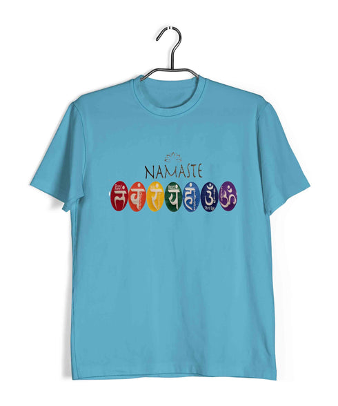 Yoga 7 Chakras Sports Fitness Casual Graphic Printed T-Shirt for Men